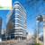 Kantoorgebouw en logo Milieudatabase in Den-Haag