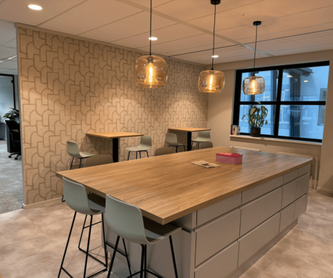 Renovatie en inrichting van get nieuwe kantoor van Minitab