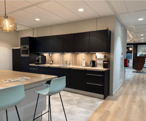 Renovatie en inrichting van get nieuwe kantoor van Minitab