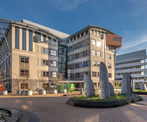 Renovatie en inrichting van get nieuwe kantoor van Minitab - gebouw van buitenaf